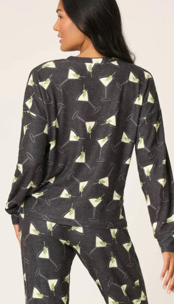 Long Sleeve Top-Merrier With A Martini