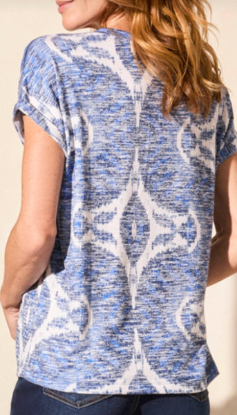 Cap Sleeve V Neck With Ladder Tape Detail