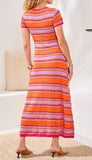 Short Sleeve Scoop Neck Sweater Dress
