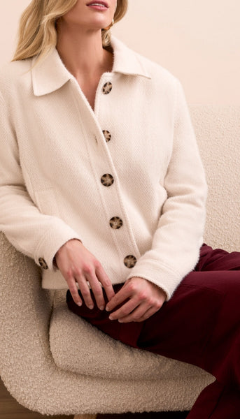 Long Sleeve Button Front Lined Jacket