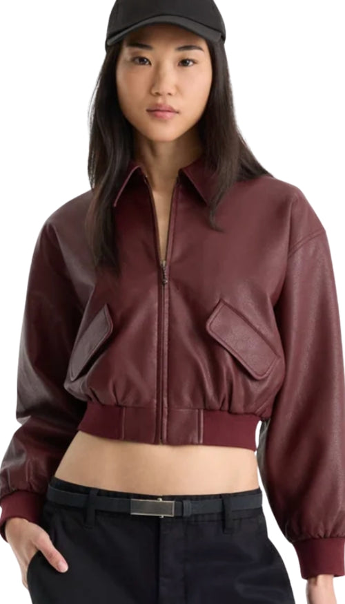 Better Than Leather Crop Bomber