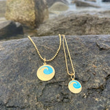 Medium Pendant-Wave, Gold