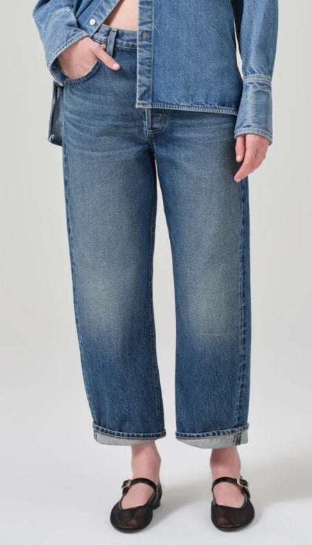 Audrey Pull On Flare Jeans - Dark Night