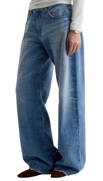 Adria-Low Rise Wide Leg - Stockholm Snowdrift