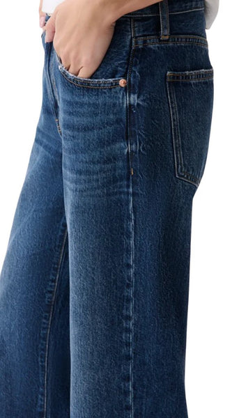 Lexi Mid Rise Bowed Straight - Moonwave
