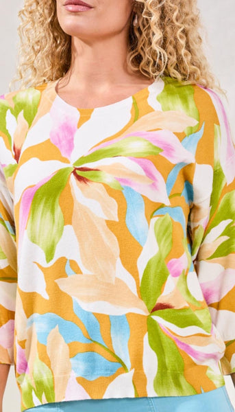 Soft Yarn 3/4 Sleeve Crewneck