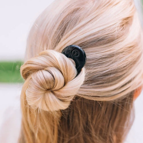 French Hair Clip-Jet Black
