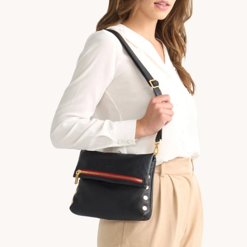 VIP Medium-Brush Gold, Red Zip