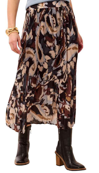 Plisse Skirt With Split