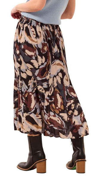 Plisse Skirt With Split