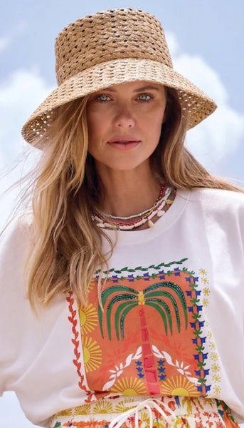 Crew Dolman Sleeve With Beaded Detail