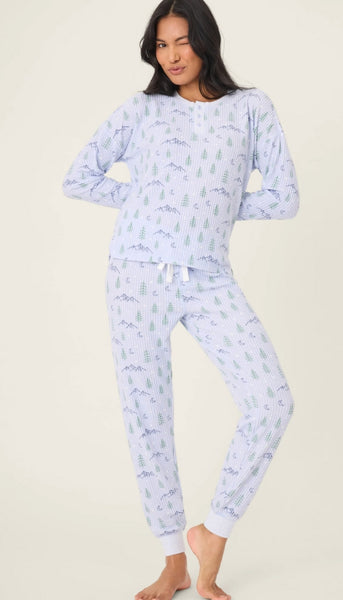 Pj Set-Ski Jammies Pine Trees