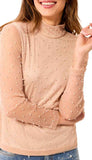 Piece Embelished Mock Neck