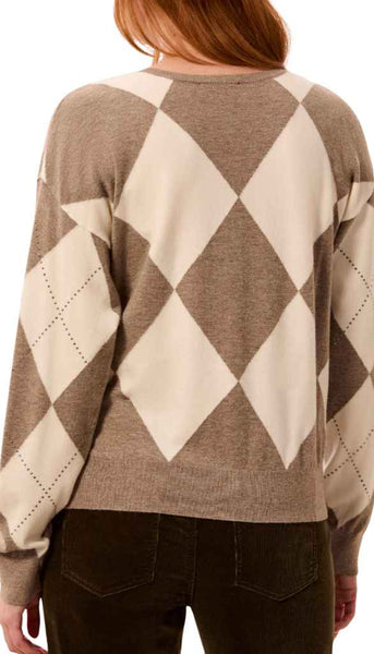 Long Sleeve Crew Neck Sweater With Studs