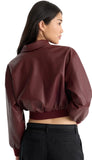Better Than Leather Crop Bomber