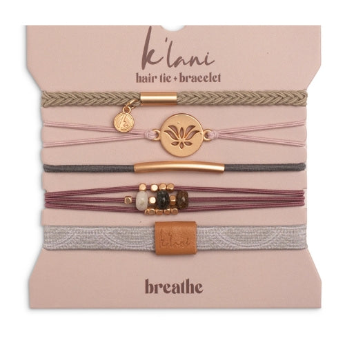 Hair Tie + Bracelet-Breathe, Small