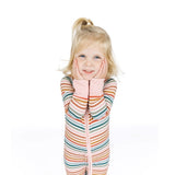 Sunset Stripes Convertible Footie Romper 3-6M