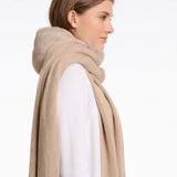 Knitted Scarf With Faux Fur Detail