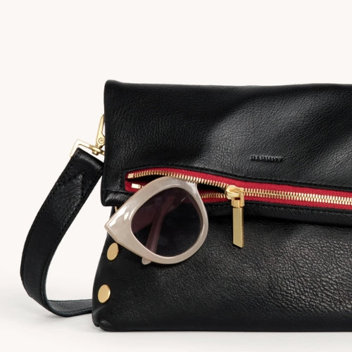 VIP Medium-Brush Gold, Red Zip
