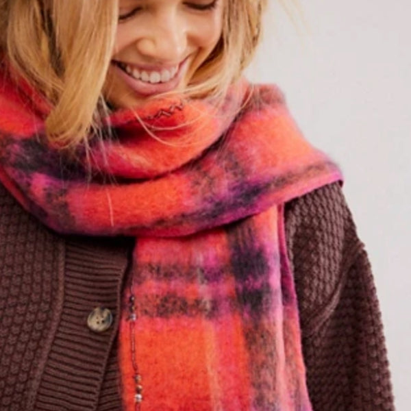 Highland Plaid Skinny Scarf