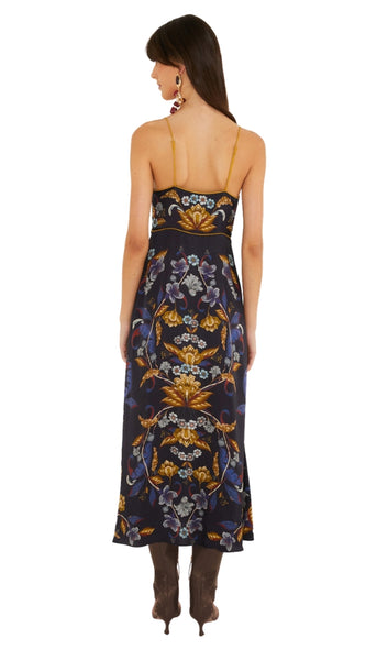Golden Nature Maxi Slip Dress