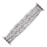 Stretch Apple Watch Strap - Platinum Demure