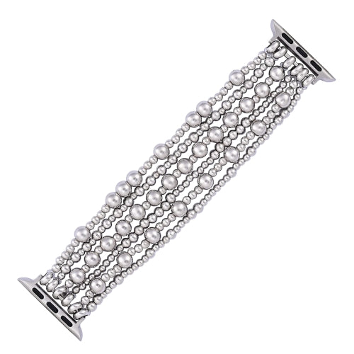 Stretch Apple Watch Strap - Platinum Demure
