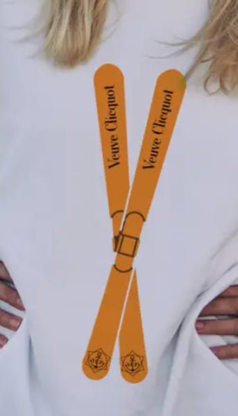 Crew Sweatshirt - Orange Skis