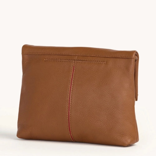 VIP Medium-Brush Gold ,Red Zip