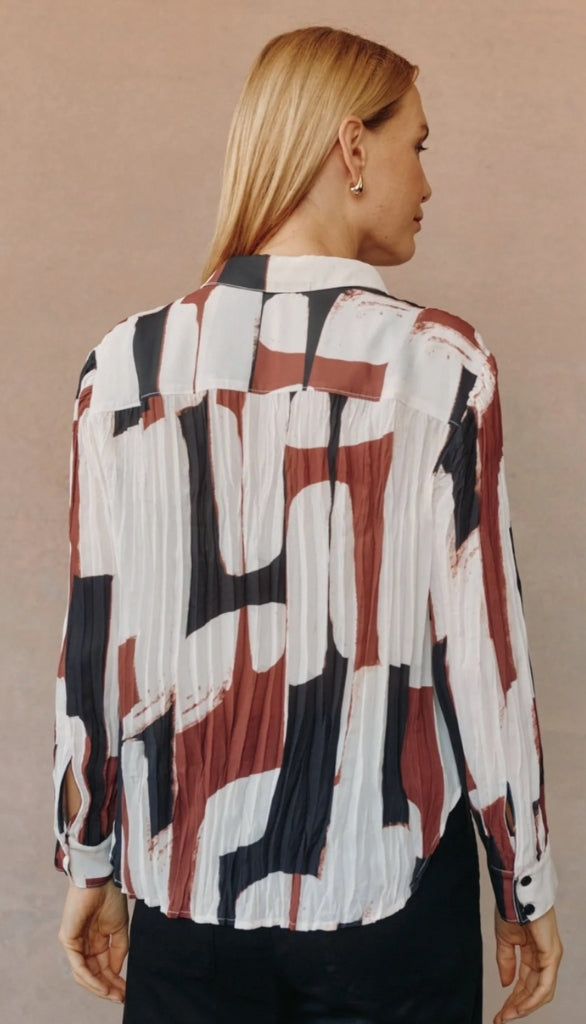 Pleated Button Down