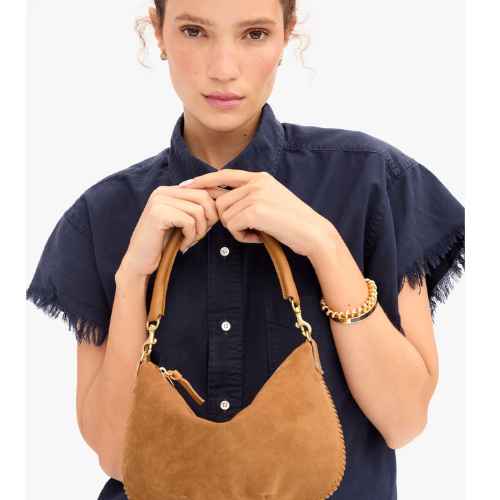 Petite Moyen Messenger-Suede Whipstitch