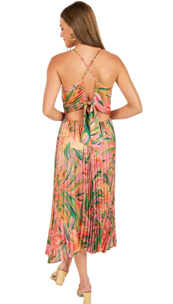 Sunset Ridge Pleated Midi Dress