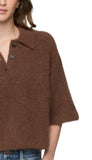 Nadya Alpaca Blend Boxy Polo Short Sleeve