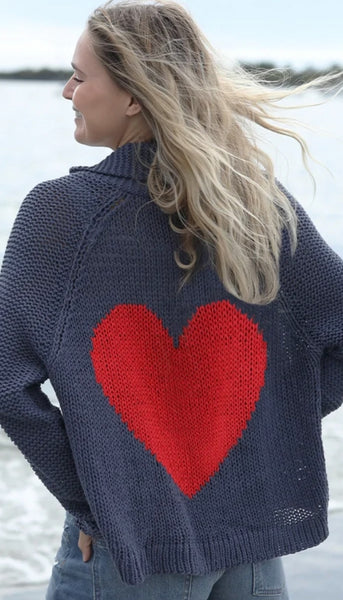Heart Back Chunky Cardigan