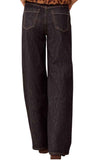 Audrey Embroidered Wide Leg Denim