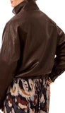 Relaxed Mock Neck Jacket With Adjustable Hem