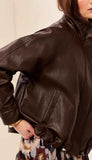 Relaxed Mock Neck Jacket With Adjustable Hem