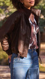 Relaxed Mock Neck Jacket With Adjustable Hem