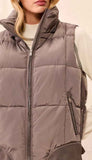Quilted Vest With Removable Hood