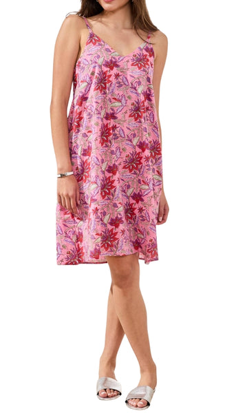Unlined Dress With Back Smock & Pocket