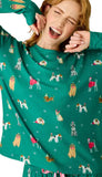 Long Sleeve Pj Top-Happy Pawlidays