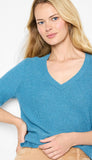 Waffle Stitch V-Neck Sweater