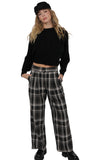 Radical Stretch Plaid Pleated