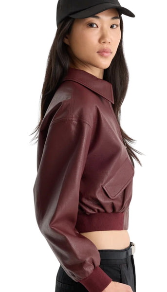 Better Than Leather Crop Bomber