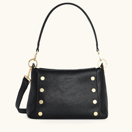 5 North Wallet-Black, Brushed Gold, Red Zip