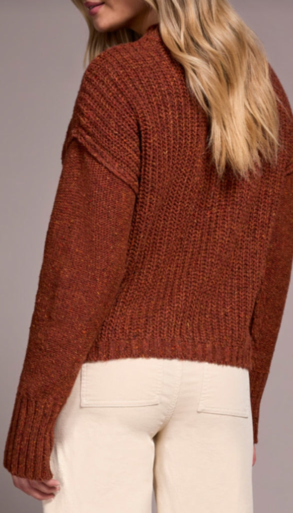 Crew Neck Sweater With Puff Sleeve