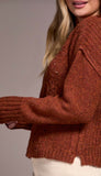 Crew Neck Sweater With Puff Sleeve