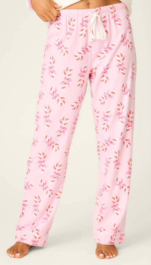 Pj Pant Flannels-Candy Canes