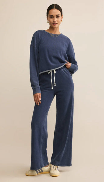 Circuit Knit Denim Sweatshirt