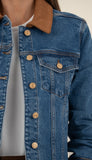 Kerry Cropped Jacket Raw Hem Collar